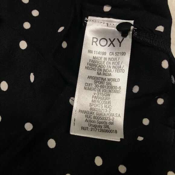 🆕 Roxy Polka Dot Bell Sleeve Viscose V Neck Top - Picture 8 of 12